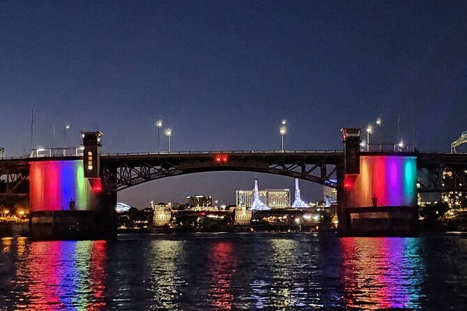 2-Hour Sunset River Cruise on the Stunning Willamette River - Steel Bridge, Burnside Bridge, and the White Stag Sign: The Neon and the Engineering