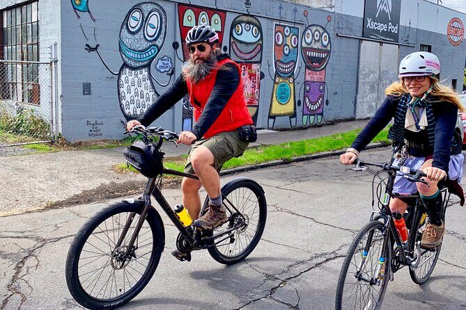 Bike Around Portland Oregon: Art, Culture, Bridges, Poetry - South Waterfront Lower Tram Terminal and the riverfront vibe shift