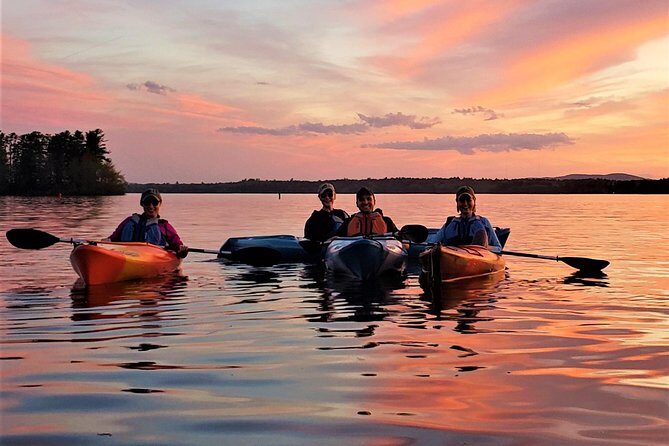 Sunset Tour by Kayak on Sebago Lake Maine - Sebago Trails Paddling Co. Setup: Gear, Snacks, and a Friendly Launch