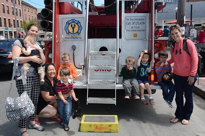 Vintage Fire Truck Sightseeing Tour of Portland Maine - Narrow Gauge Railroad along Casco Bay: steam-era romance by the water